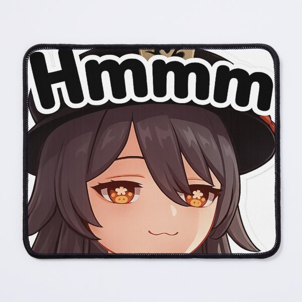 Item preview, Hu Tao "Hmmm" Thinking Face - Cute Genshin Impact Anime designed and sold by wamdahcreative.