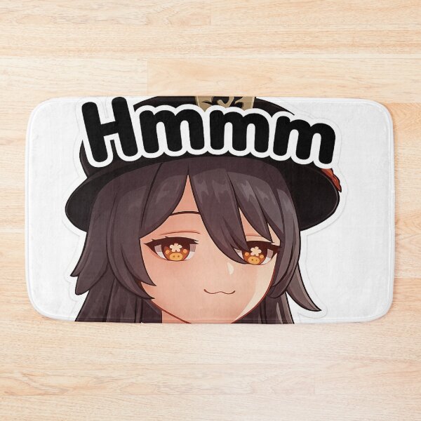 Item preview, Hu Tao "Hmmm" Thinking Face - Cute Genshin Impact Anime designed and sold by wamdahcreative.