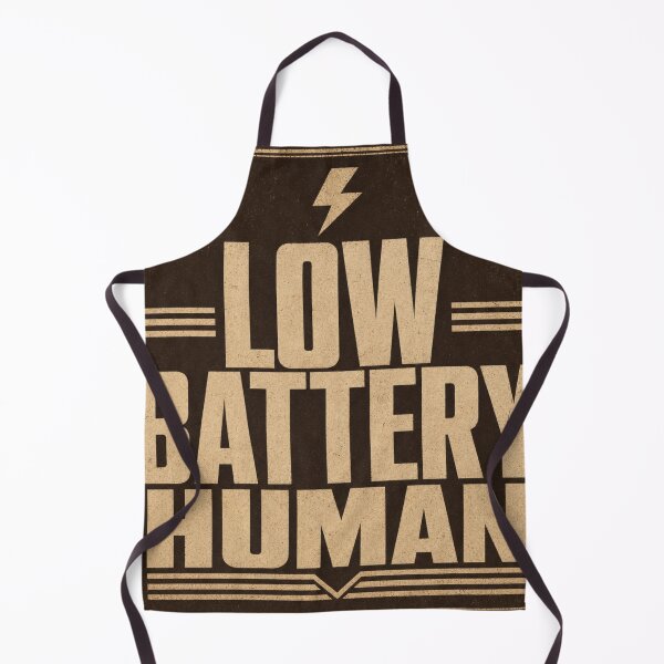 Item preview, Low Battery Human | Vintage Typography Poster | Retro humor print designed and sold by Fernhaven.