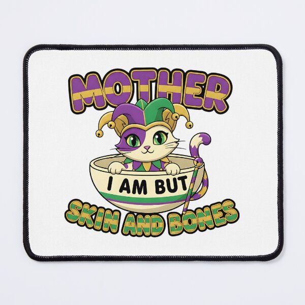 Item preview, funny bulldog mama mardi gras chubby dog meme art designed and sold by ArtDesignTp.