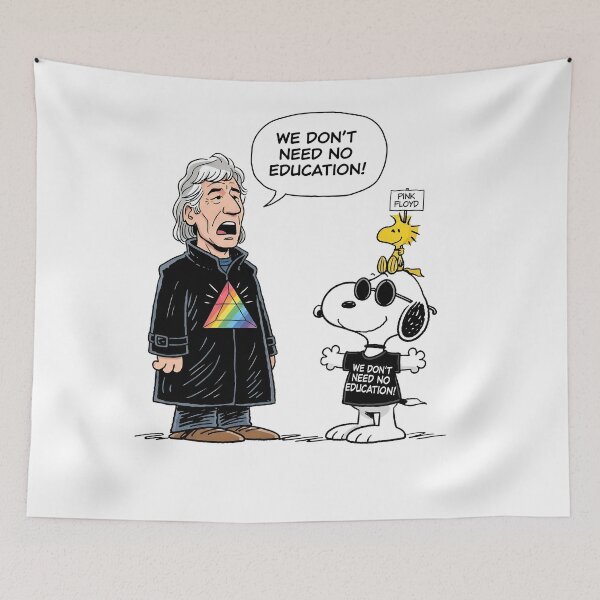 Item preview, Roger Waters x Snoopy We Don't Need No Education designed and sold by Peggy D Schafer.