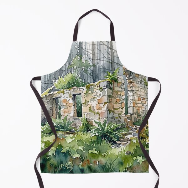 Aperçu de l'œuvre Maison perdue - Highlands écossaises — Style aquarelle créée et vendue par InkAndLatitude.