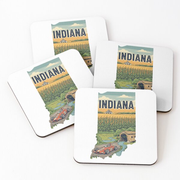 Item preview,  Indiana Retro State Pride Racing & Covered Bridge Design designed and sold by NCalNoveltees.