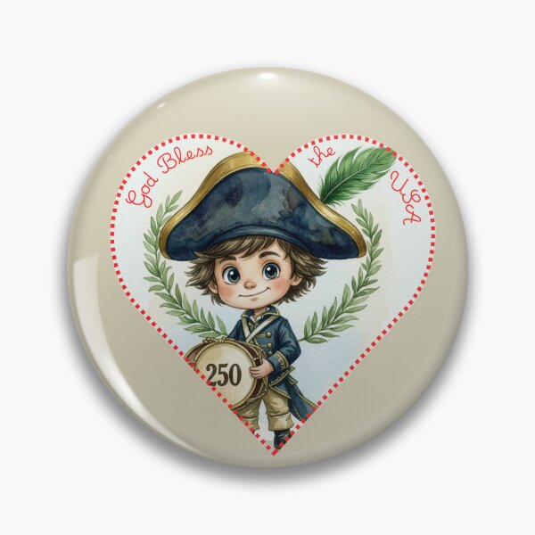Item preview, Patriotic Drummer Boy Heart - God Bless the USA  America 250 designed and sold by dcohea.