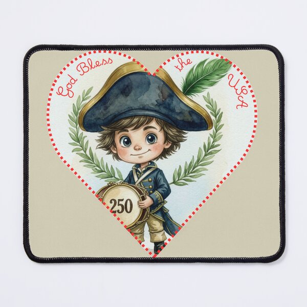 Item preview, Patriotic Drummer Boy Heart - God Bless the USA  America 250 designed and sold by dcohea.