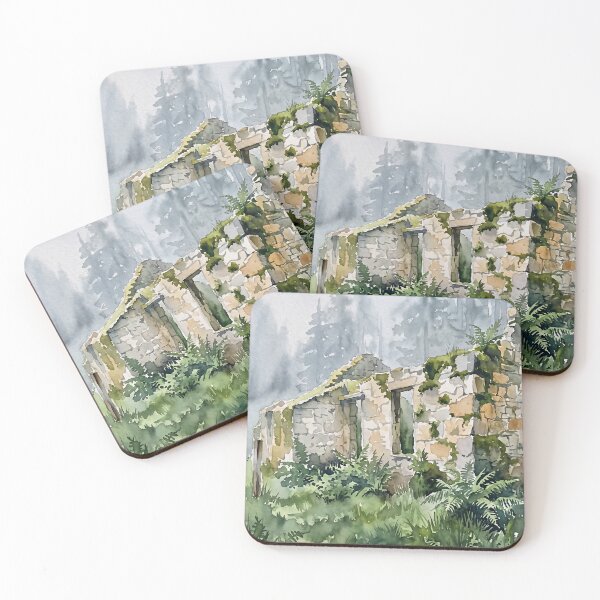 Item preview, Lost Cottage - Scottish Highlands — Watercolour Style Portrait designed and sold by InkAndLatitude.