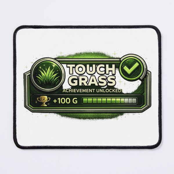 Item preview, Touch Grass Achievement Unlocked designed and sold by neonvael.