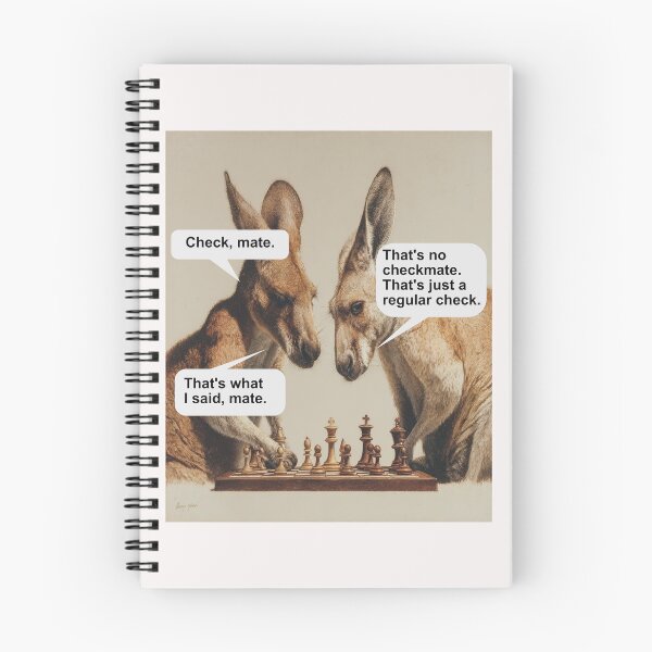 Item preview, Check, Mate: Australian Kangaroos Playing Chess Like Absolute Legends designed and sold by Ignorant-Artist.