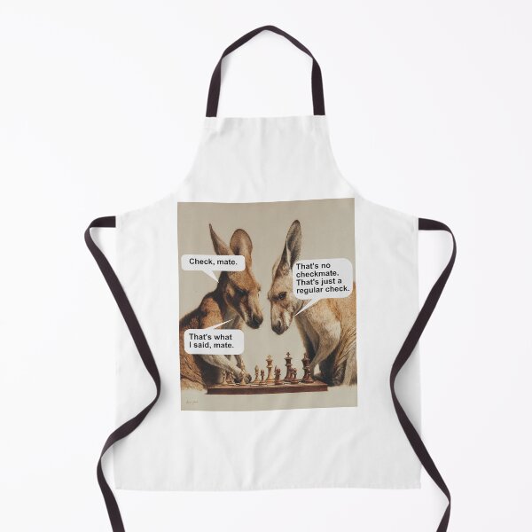 Item preview, Check, Mate: Australian Kangaroos Playing Chess Like Absolute Legends designed and sold by Ignorant-Artist.