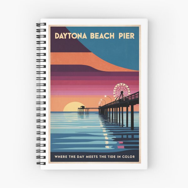 Item preview, Daytona Beach Pier Sunset Sticker & Poster designed and sold by bobparduephoto.