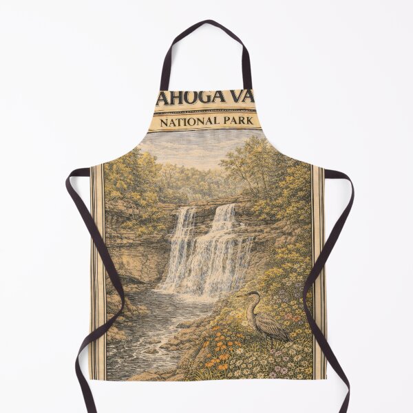 Item preview, Cuyahoga Valley National Park Vintage Travel Poster | Ohio Landscape Wall Art designed and sold by LinePlatePress.