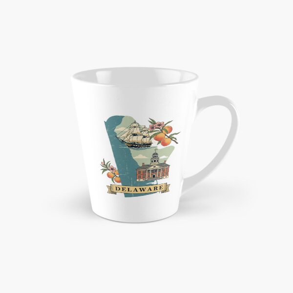 Artikelvorschau, Delaware Retro State Pride Historisches Gebäude & Segeldesign entworfen und verkauft von NCalNoveltees.