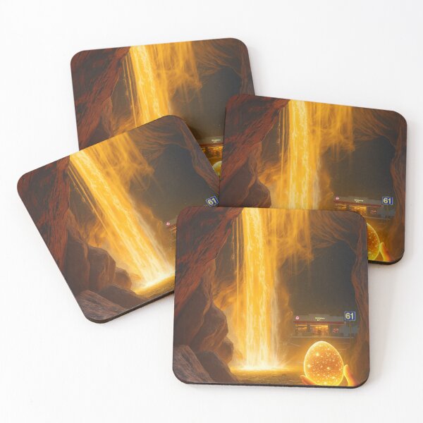 Item preview, Golden Portal at Exit 61 | Surreal Fantasy Cave Artwork designed and sold by TreatLLC.