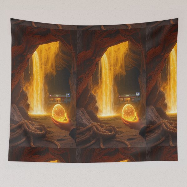 Item preview, Golden Portal at Exit 61 | Surreal Fantasy Cave Artwork designed and sold by TreatLLC.