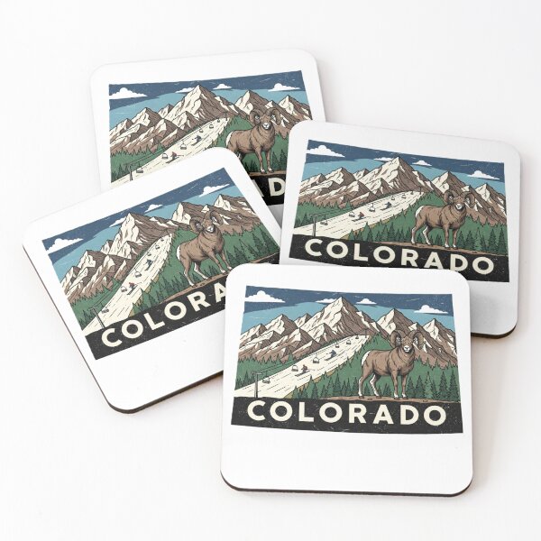 Artikelvorschau, Colorado Retro State Pride Skifahren & Berge Design entworfen und verkauft von NCalNoveltees.