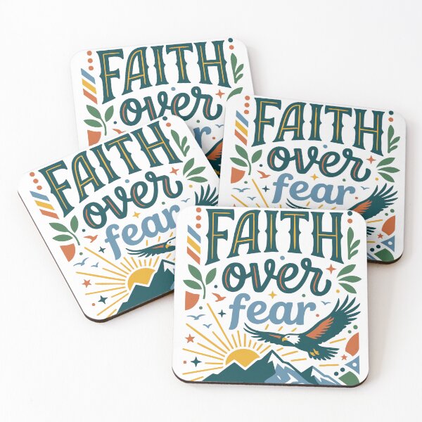 Item preview, Faith Over Fear Christian Mountain Eagle Design designed and sold by camisagrafica.