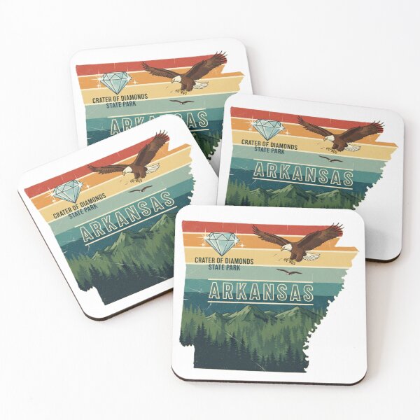 Item preview, Arkansas Retro State Pride Crater of Diamonds & Eagle Design designed and sold by NCalNoveltees.