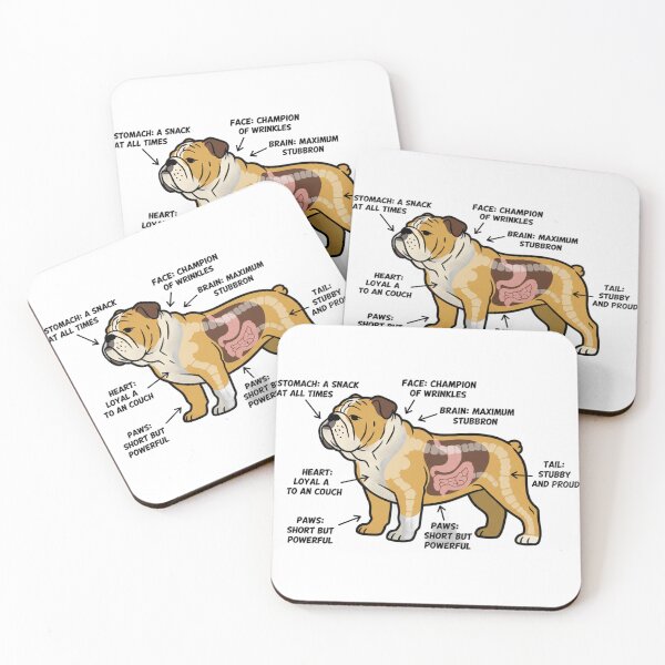 Item preview, English Bulldog Anatomy - Funny Bulldog Mom Dad Gift designed and sold by Petensity.