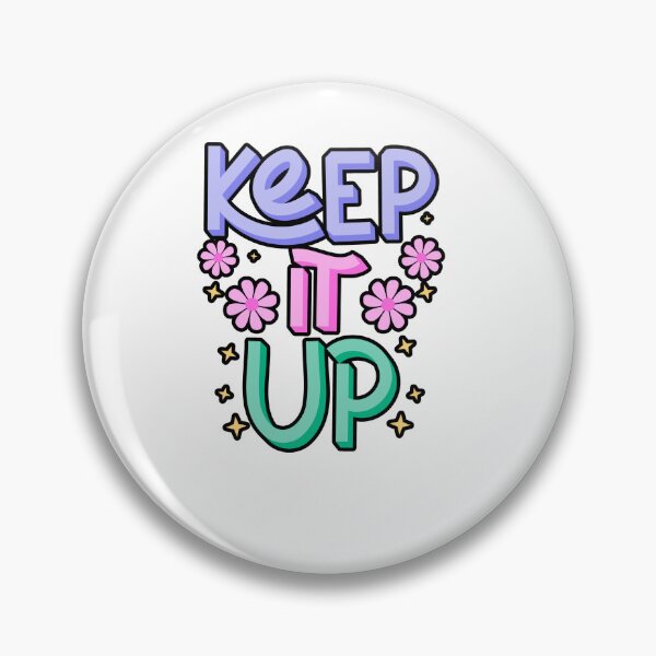 Item preview, Keep It Up Retro Groovy 3D Typography Flowers designed and sold by thazinart.