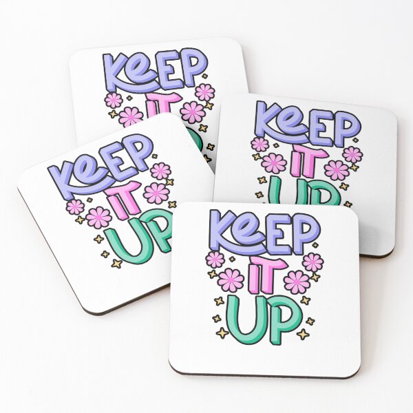 Item preview, Keep It Up Retro Groovy 3D Typography Flowers designed and sold by thazinart.