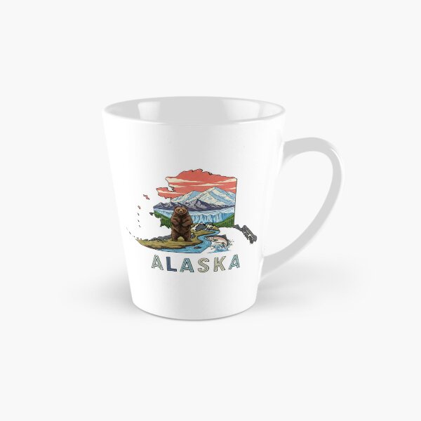 Artikelvorschau, Alaska Retro State Pride Bär & Gletscher Design entworfen und verkauft von NCalNoveltees.