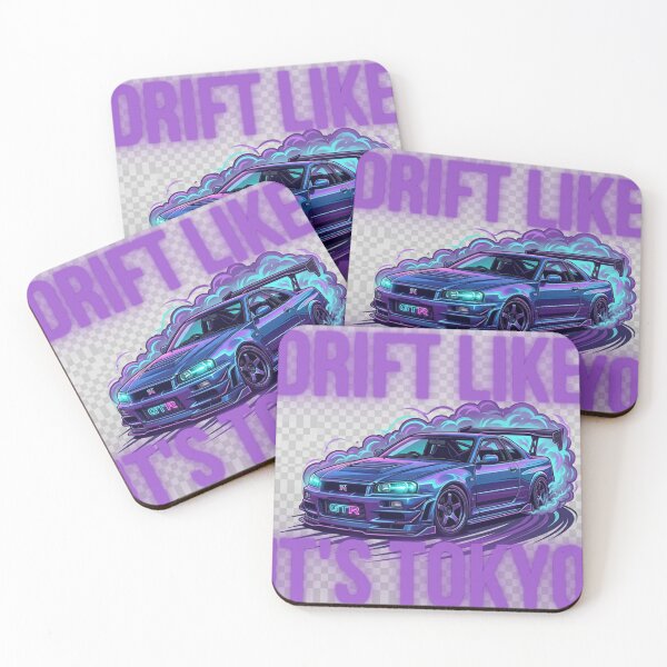Item preview, Drift Like It's Tokyo - Neon JDM Drift Car Design designed and sold by Giaguaro07.