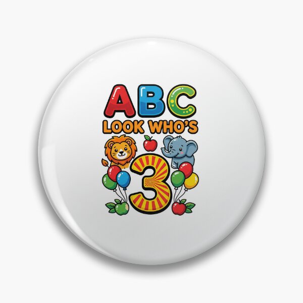 Item preview, alphabet abc 3rd birthday look whos 3 kids design designed and sold by ArtDesignTp.