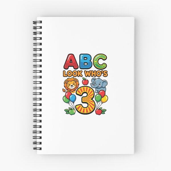 Item preview, alphabet abc 3rd birthday look whos 3 kids design designed and sold by ArtDesignTp.