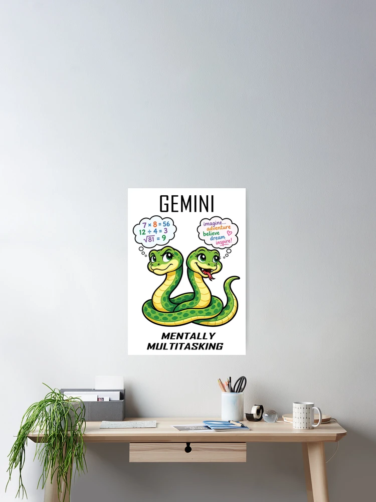 Thumbnail 2 of 3, Poster, Mentally Multitasking designed and sold by Remake Design Lab.