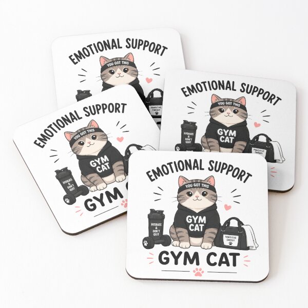 Item preview, Emotional Support Gym Cat designed and sold by INVITOARTE.