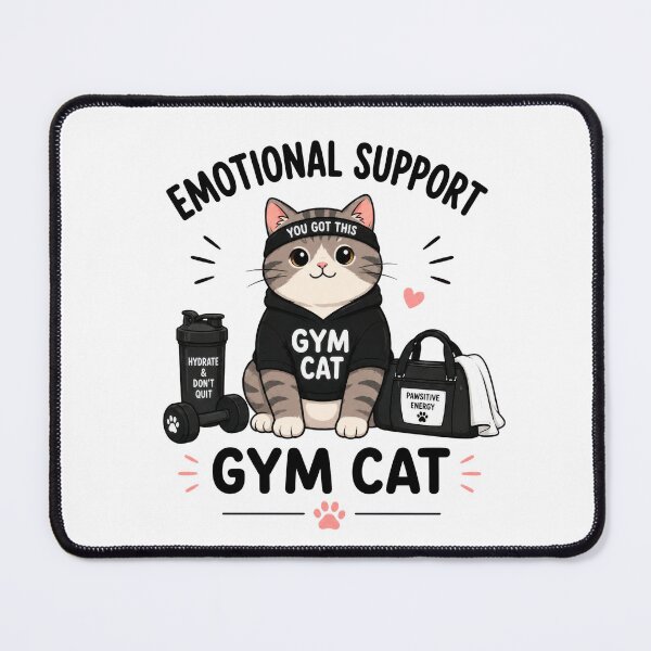 Item preview, Emotional Support Gym Cat designed and sold by INVITOARTE.
