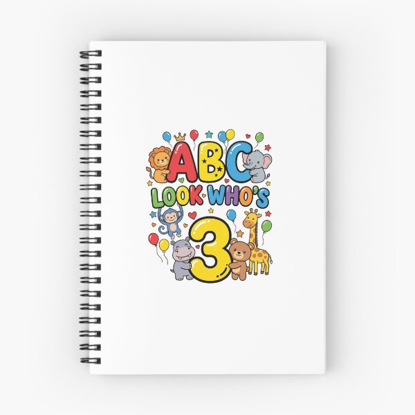 Artikelvorschau, Niedliche ABC-Buchstaben für die Feier zum 3. Geburtstag eines Kleinkindes entworfen und verkauft von ArtDesignTp.