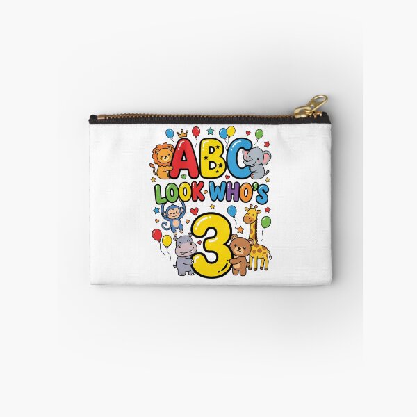 Item preview, cute abc letters 3rd birthday toddler celebration designed and sold by ArtDesignTp.