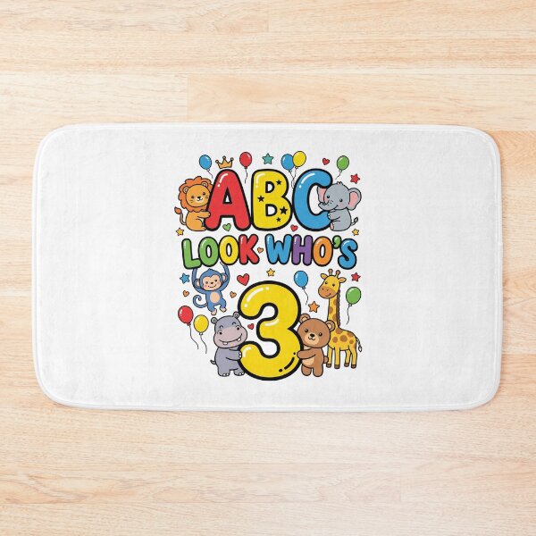 Item preview, cute abc letters 3rd birthday toddler celebration designed and sold by ArtDesignTp.