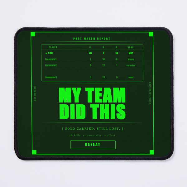 Item preview, My Team Did This Funny Gamer Scoreboard Dark Humor Neon designed and sold by Mega-Shopping.