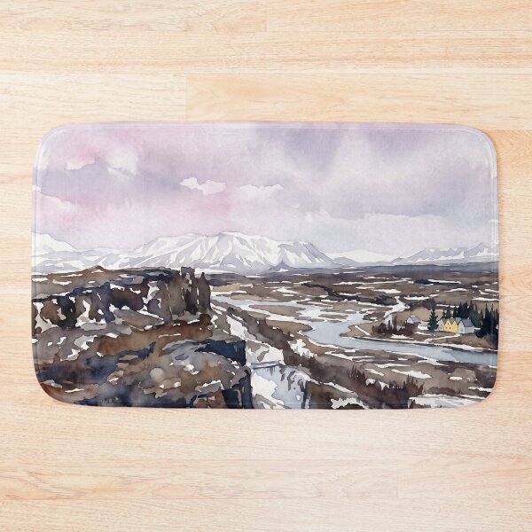 Item preview, Thingvellir National Park, Iceland — Watercolour Style designed and sold by InkAndLatitude.