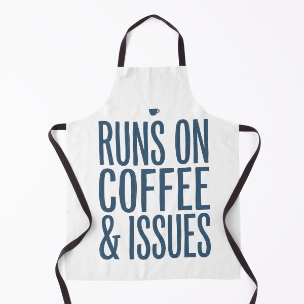 Item preview, Runs on Coffee & Issues | Funny Coffee Quote Print | Minimalist Typography Art designed and sold by Fernhaven.