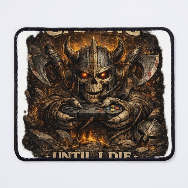Item preview, Gaming Until I Die Skeleton Warrior designed and sold by neonvael.