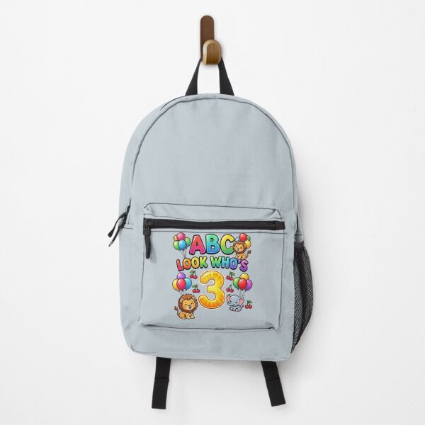 Item preview, look whos three abc birthday playful toddler art designed and sold by ArtDesignTp.