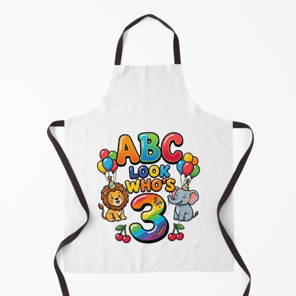 Item preview, abc birthday look whos 3 colorful kids design designed and sold by ArtDesignTp.