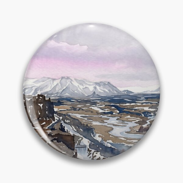 Item preview, Thingvellir National Park, Iceland — Watercolour Style Portrait designed and sold by InkAndLatitude.