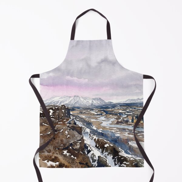 Item preview, Thingvellir National Park, Iceland — Watercolour Style Portrait designed and sold by InkAndLatitude.