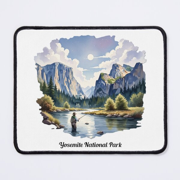 Item preview, Yosemite National Park Fishing Graphic T-Shirt Design designed and sold by NCalNoveltees.