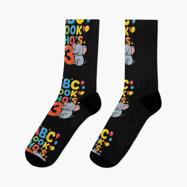 Item preview, cute alphabet look whos three birthday kids art designed and sold by ArtDesignTp.