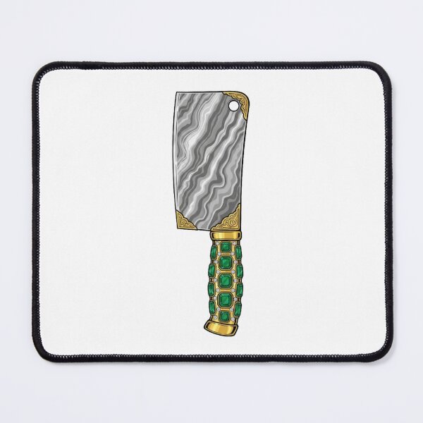 Item preview, Royal Emerald Gold Meat Cleaver Luxury designed and sold by octozap.