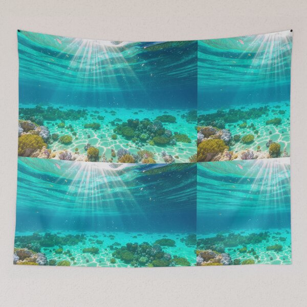 Item preview, Sun Rays Underwater Coral Reef Paradise designed and sold by islam gamal.