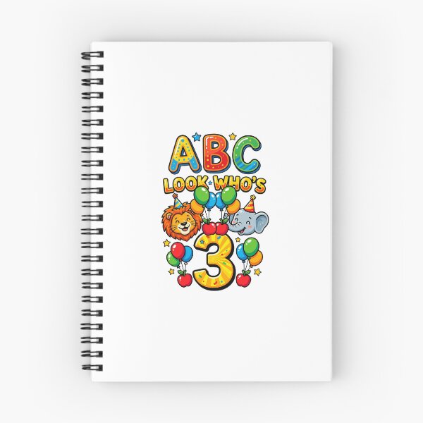 Artikelvorschau, buntes ABC-Look-Wer-3-Kleinkindgeburtstagsthema entworfen und verkauft von ArtDesignTp.