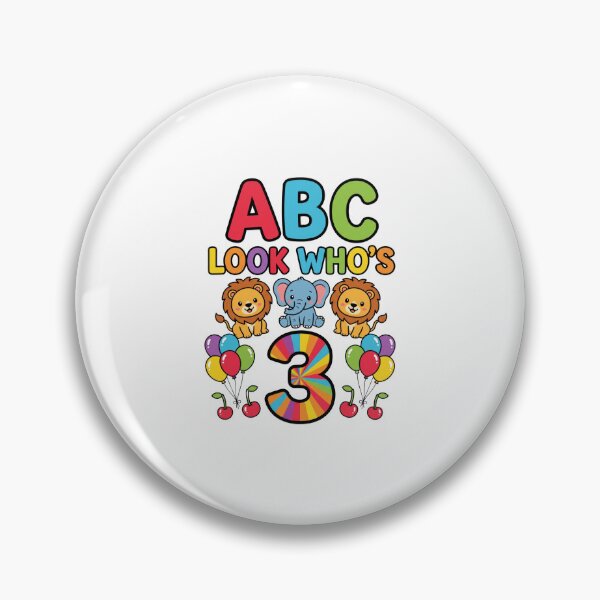 Item preview, playful abc 3rd birthday look whos three design designed and sold by ArtDesignTp.