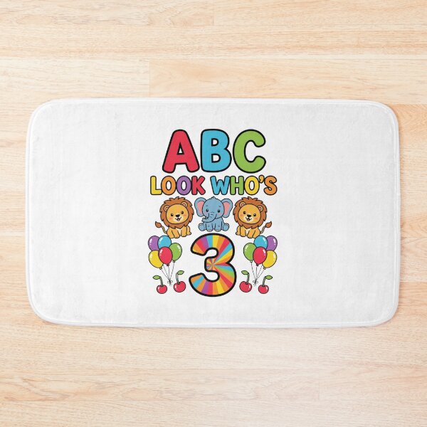 Item preview, playful abc 3rd birthday look whos three design designed and sold by ArtDesignTp.