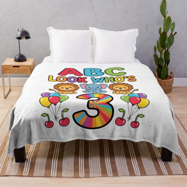 Item preview, playful abc 3rd birthday look whos three design designed and sold by ArtDesignTp.
